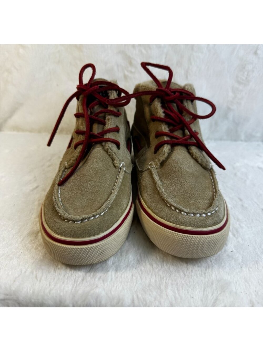 Womens Sperry Top-Sider Betty Fleece Boots Suede Moccasin Chukka Boat Shoe - Picture 3 of 10